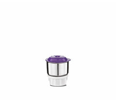 Preethi Crown Pro Mixer Grinder 600 Watt with 3 Jars, 5 Year Warranty (White/Purple)