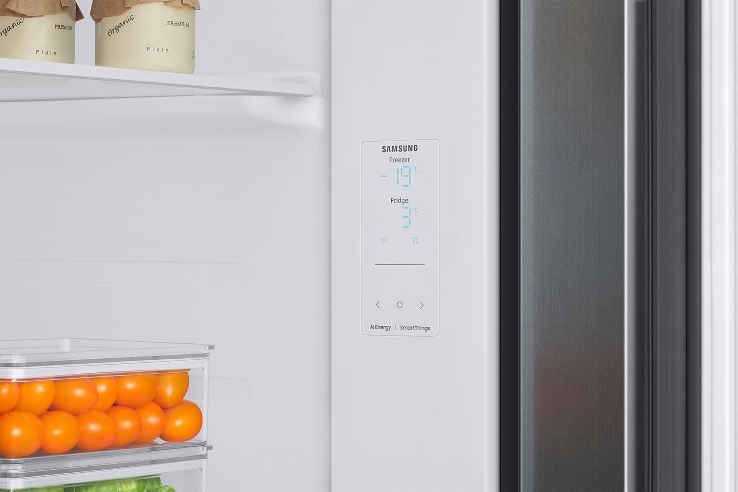 Samsung 653 L, 3 Star, Bespoke, Glass Door, Frost Free, Double Door, Convertible 5-in-1 Digital Inverter, Side By Side AI Enabled Smart Refrigerator with WiFi (RS76CB811312HL, Clean White, 2024 Model)