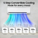 Samsung 1 Ton 3 Star Digital Inverter Split AC (Faster & Powerful Cooling even at 58 Degree C, 100% Copper, 5 year comprehensive warranty, 5 Step Convertible, 2025 Model, AR50F12D0LH, White)