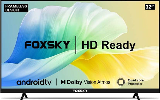 Foxsky 80 cm (32 inches) Full HD Smart Android LED TV 32FSELS Pro (Frameless Edition) (Dolby Audio)