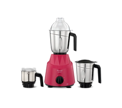 Preethi Galaxy Mixer Grinder 750 Watt with 3 Jars, 5 Yr Motor Warranty (Pink)