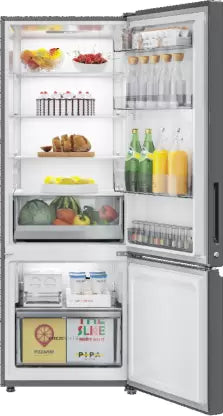 Haier 376 L Frost Free Double Door Bottom Mount 3 Star Convertible Refrigerator  (Inox Steel, HRB-3964CIS-E)