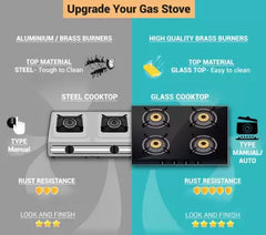 Butterfly Signature+ Glass Manual Gas Stove  (2 Burners)