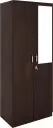 AKSHAY Engineered Wood 2 Door Wardrobe  (Finish Color - New Wenge, Mirror Included, Knock Down)